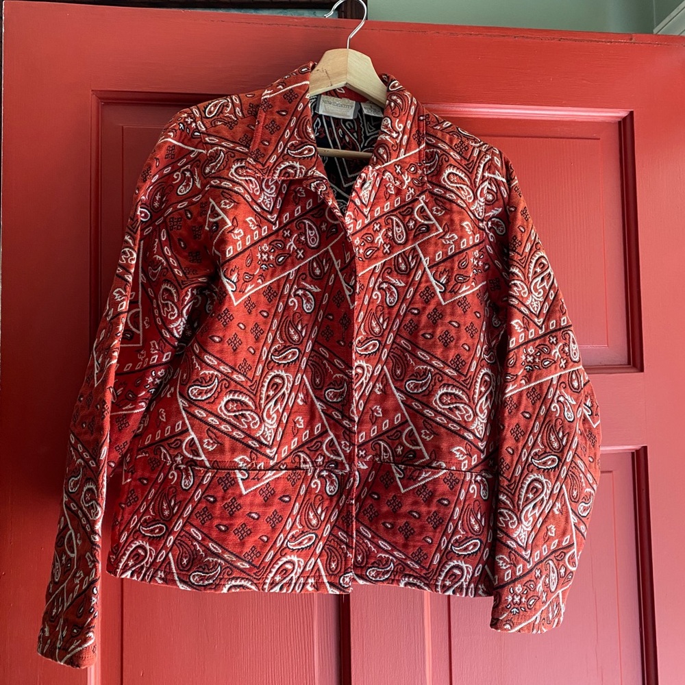 Vintage paisley bandana print jacket small